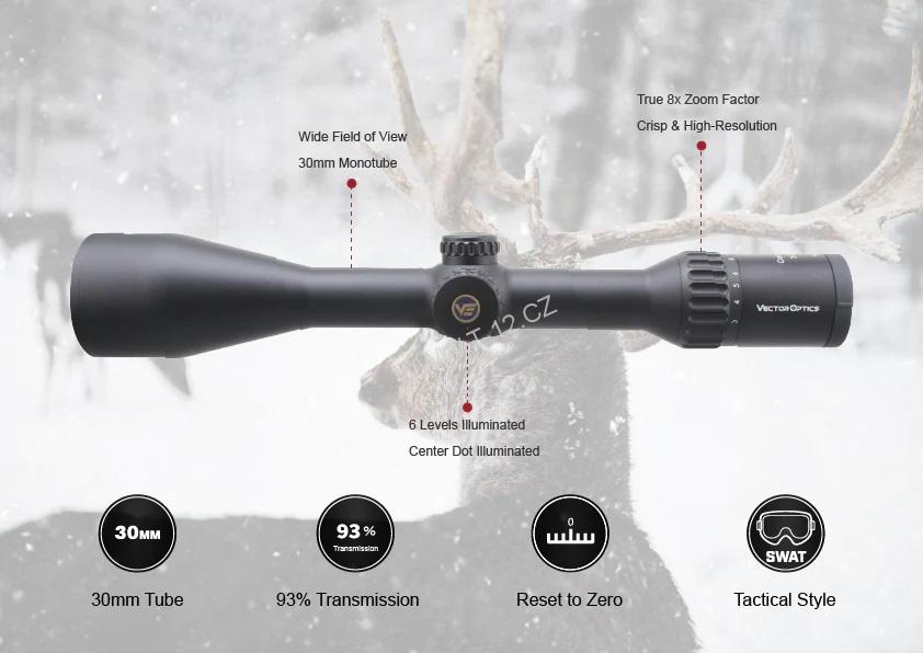 Puškohled Continental X8 4-32x56 Hunting CDM, 30mm, SFP