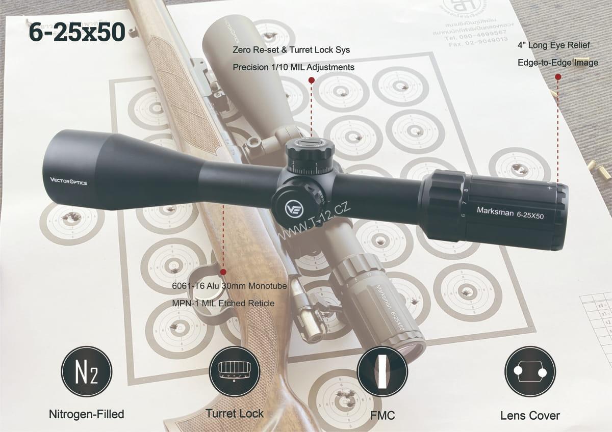 Puškohled Marksman 10x44, 30mm, SFP