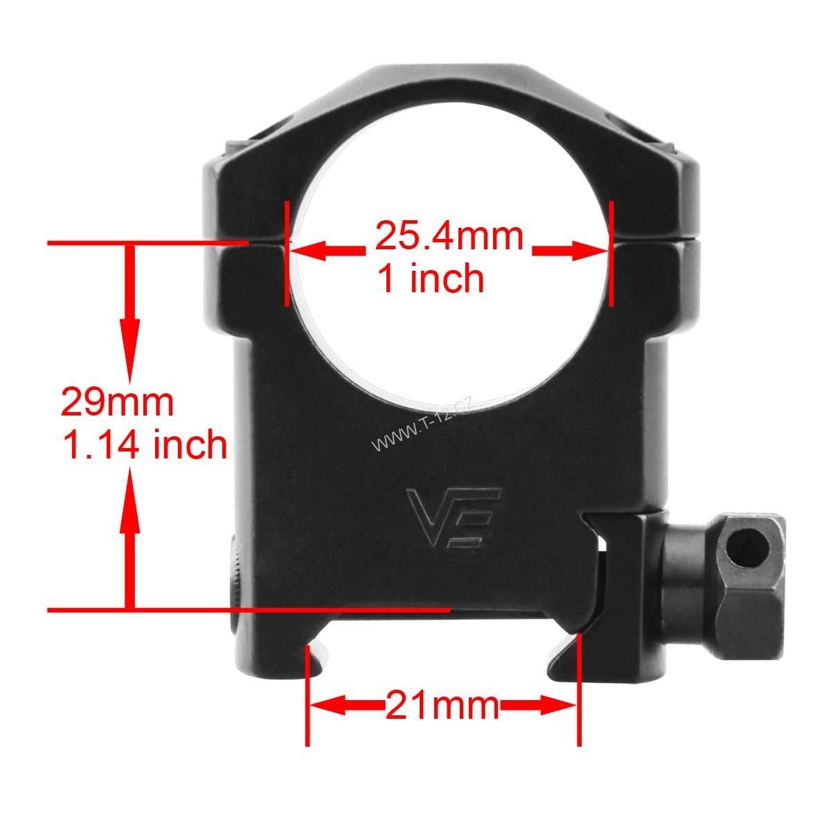 Montážní kroužky puškohledu Mark 1" 25,4mm, vysoké