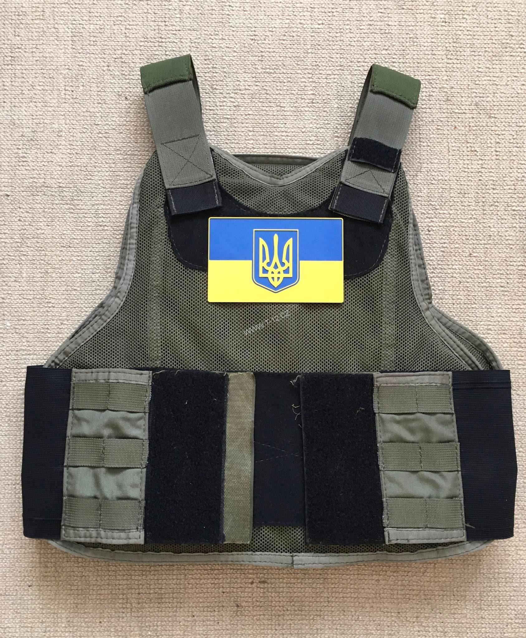 Nášivka vlajka Ukrajina plastová velcro velká, barevná